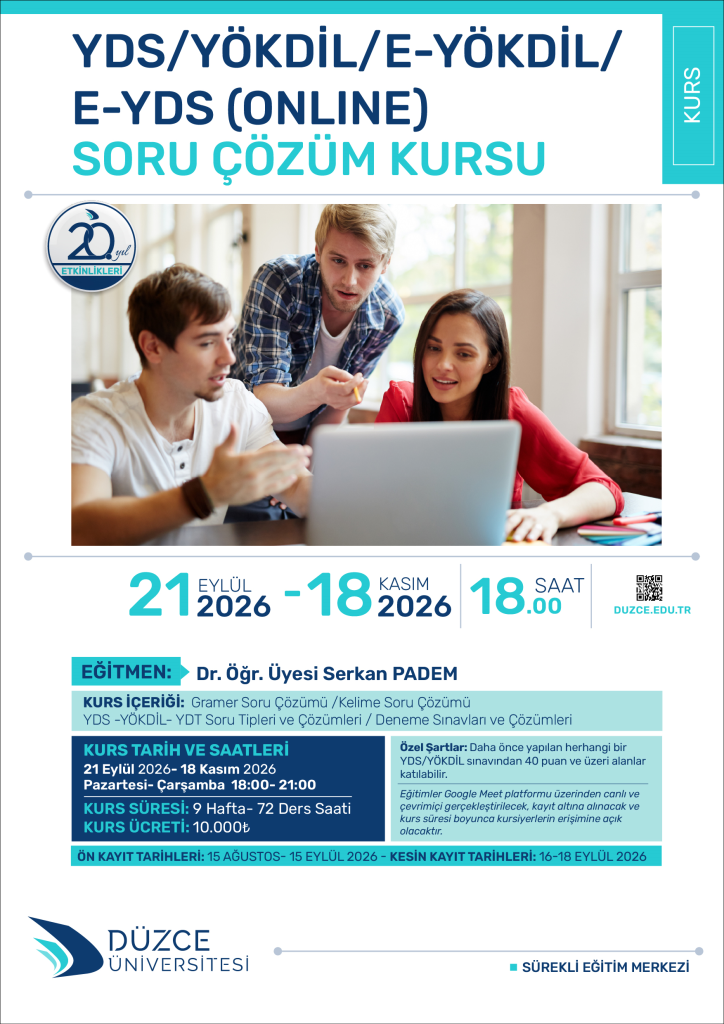 YDS / YÖKDİL / E-YÖKDİL / E-YDS Soru Çözüm Kursu